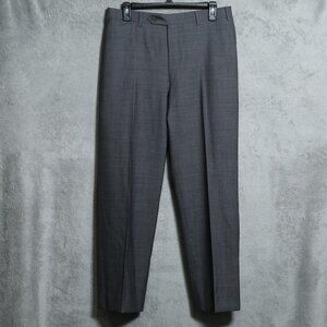 Canali Pants Mens 32 Gray Wool Travel Water Resistant Dress Slacks Classic Italy